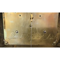 Regency-style clock in blue horn