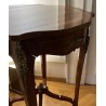 Round Napoleon III side table with marquetry