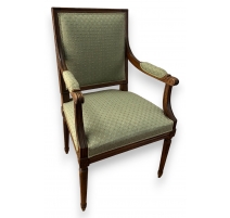 Fauteuil style Louis XVI dossier carré