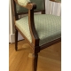 Fauteuil style Louis XVI dossier carré