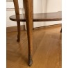 Oval Louis XV-style side table, with a marble top