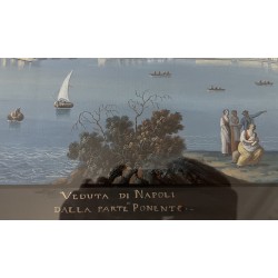 Gouache Napolitaine "Veduta di Napoli"