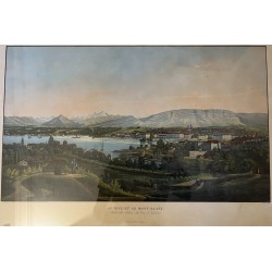 Engraving entitled ‘Geneva and Mont Blanc’ by DUBOIS