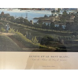 Engraving entitled ‘Geneva and Mont Blanc’ by DUBOIS