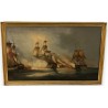Tableau \"Bataille navale\" signé C. DUBREUIL 1873