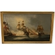 Tableau "Bataille navale" signé C. DUBREUIL 1873