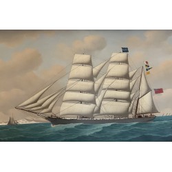Tableau \"The iron Barque Charlotte\" signé LOOS