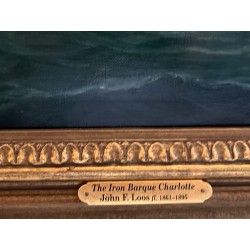 Tableau \"The iron Barque Charlotte\" signé LOOS