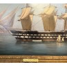 Tableau \"Man O\'War off Naples\" signé DE SIMONE