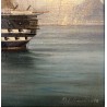 Tableau \"Man O\'War off Naples\" signé DE SIMONE