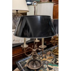 Lampe bouillotte Cor de chasse argentée