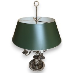 Lampe bouillotte style Régence argentée