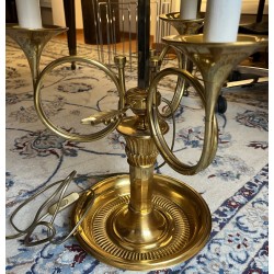 Lampe bouillotte Cor de chasse dorée