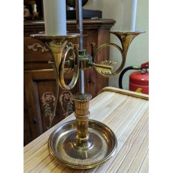 Lampe bouillotte Cor de chasse dorée