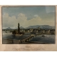Gravure "Genève L'Isle de J.J. Rousseau"