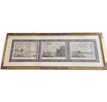 Gravure triple "Genève" par PERIGNON