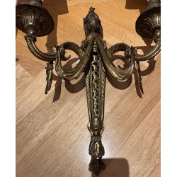 Pair of Louis XVI-style wall lights with two lights