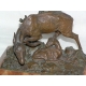 Bronze "Biche et son faon".