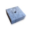 Square grey marble plinth