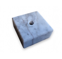 Socle en marbre gris carré