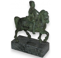 Bronze "Roman Knight" on base.