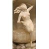 Lampe Art Deco en onyx Nymphe et Coquille