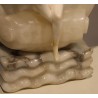 Lampe Art Deco en onyx Nymphe et Coquille