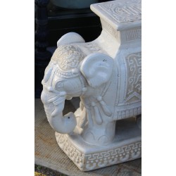 Elephant en céramique blanc