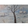 Tableau \"Scène de neige\" signé J. WEISMANN 1930