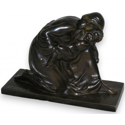 Bronze "Femme et enfant".