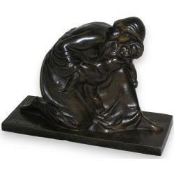 Bronze \"Femme et enfant\".