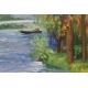 Tableau "Le Pont sur l'Oise" signé P. COLLOMB