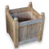 Square teak planter