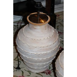 Paire de lampes en terre cuite