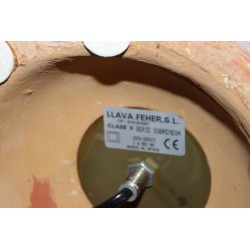 Paire de lampes en terre cuite