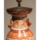 Lampe chinoise en porcelaine orange