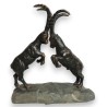 Combat de Bouquetins en bronze signé REUSSNER