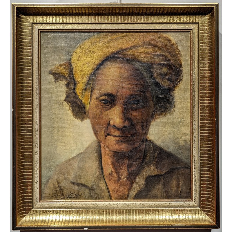 Tableau \"Portrait\" signé