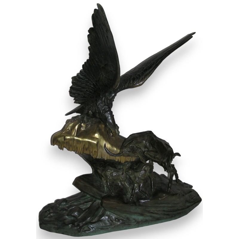 Bronze \"Aigle et bouquetin\".