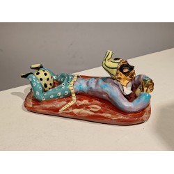 Paire d\'Arlequins en céramique San Polo