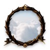 Miroir rond en cornes de cerfs avec 2 bougeoirs