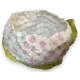 Cache-pot en céramique blanche Hortensias