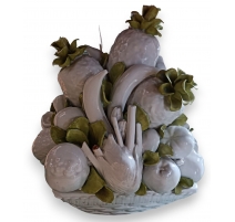 Panier de fruits et légumes en céramique blanche