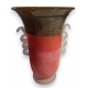 Vase de Murano rouge et brun