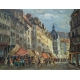 Tableau "Rue de Coutance" signé H. URBAN