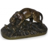Bronze "Léopard et Varan" signé BARYE