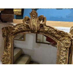 Miroir Louis XIV à fronton palme