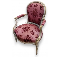 Paire de fauteuils Louis XVI dossier fer à cheval
