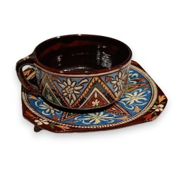Tasse et sous-tasse de Thoune \"Edelweiss\"