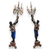 Paire de chandeliers aux maures à 9 lumières
